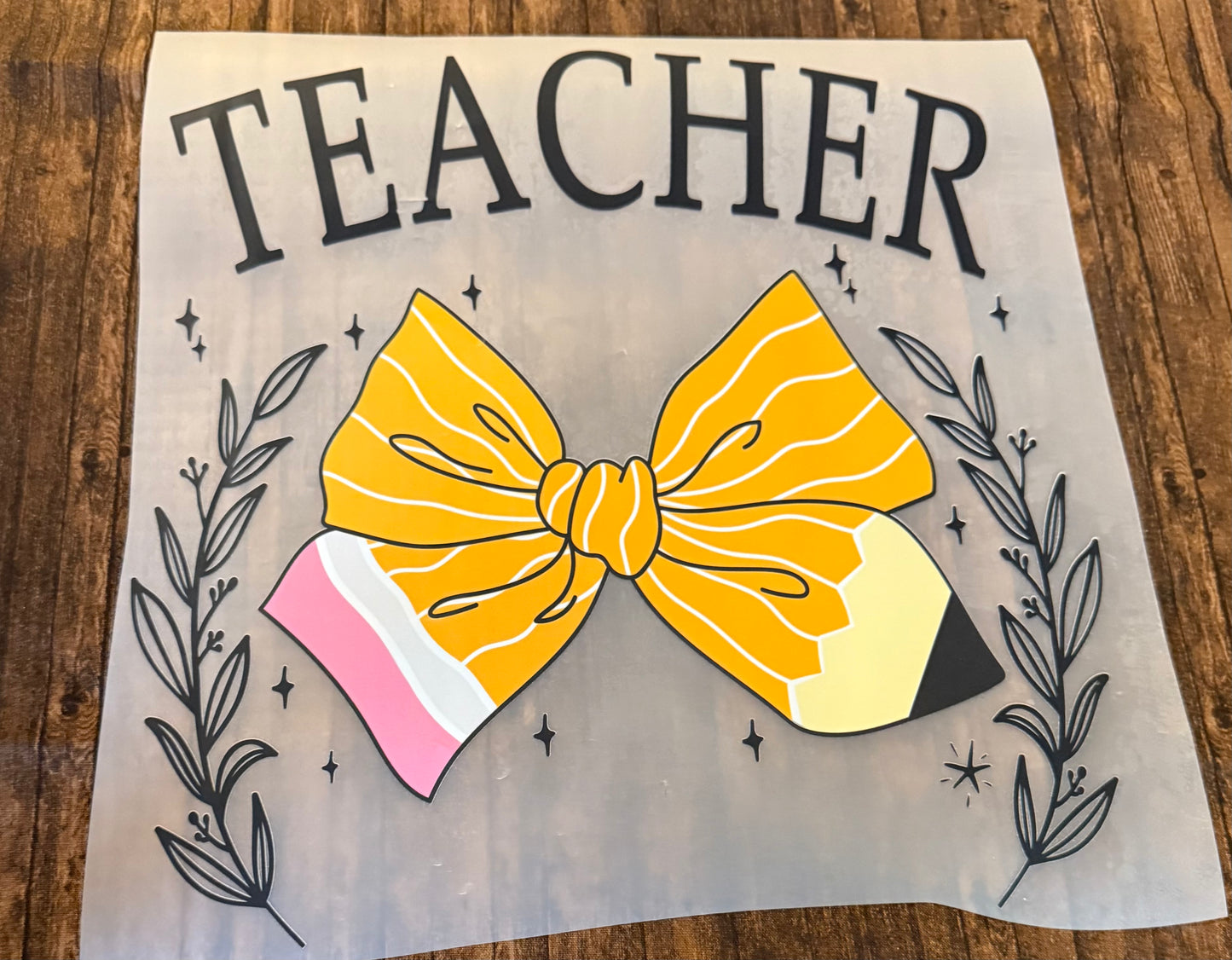 Teacher Pencil Bow