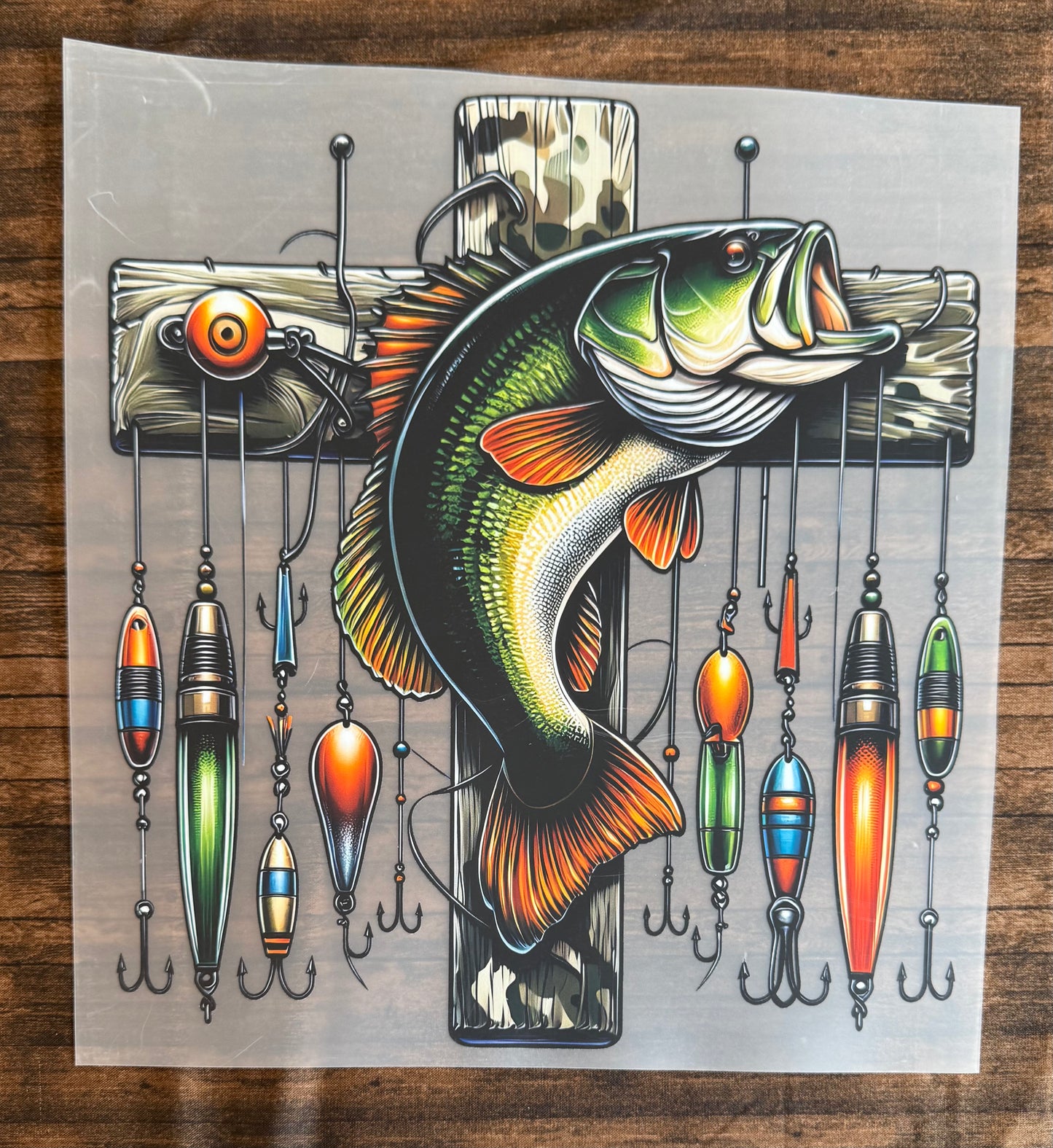 Fish On Cross With Lures