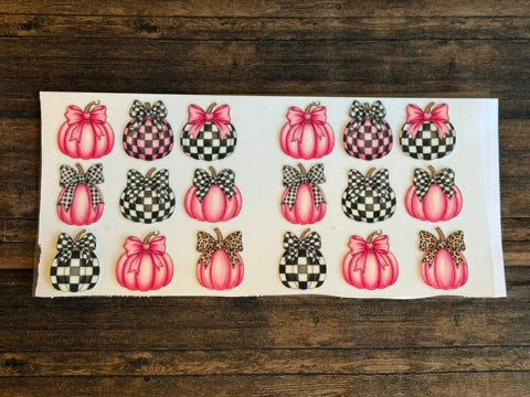 Pink & Checkered Pumpkins