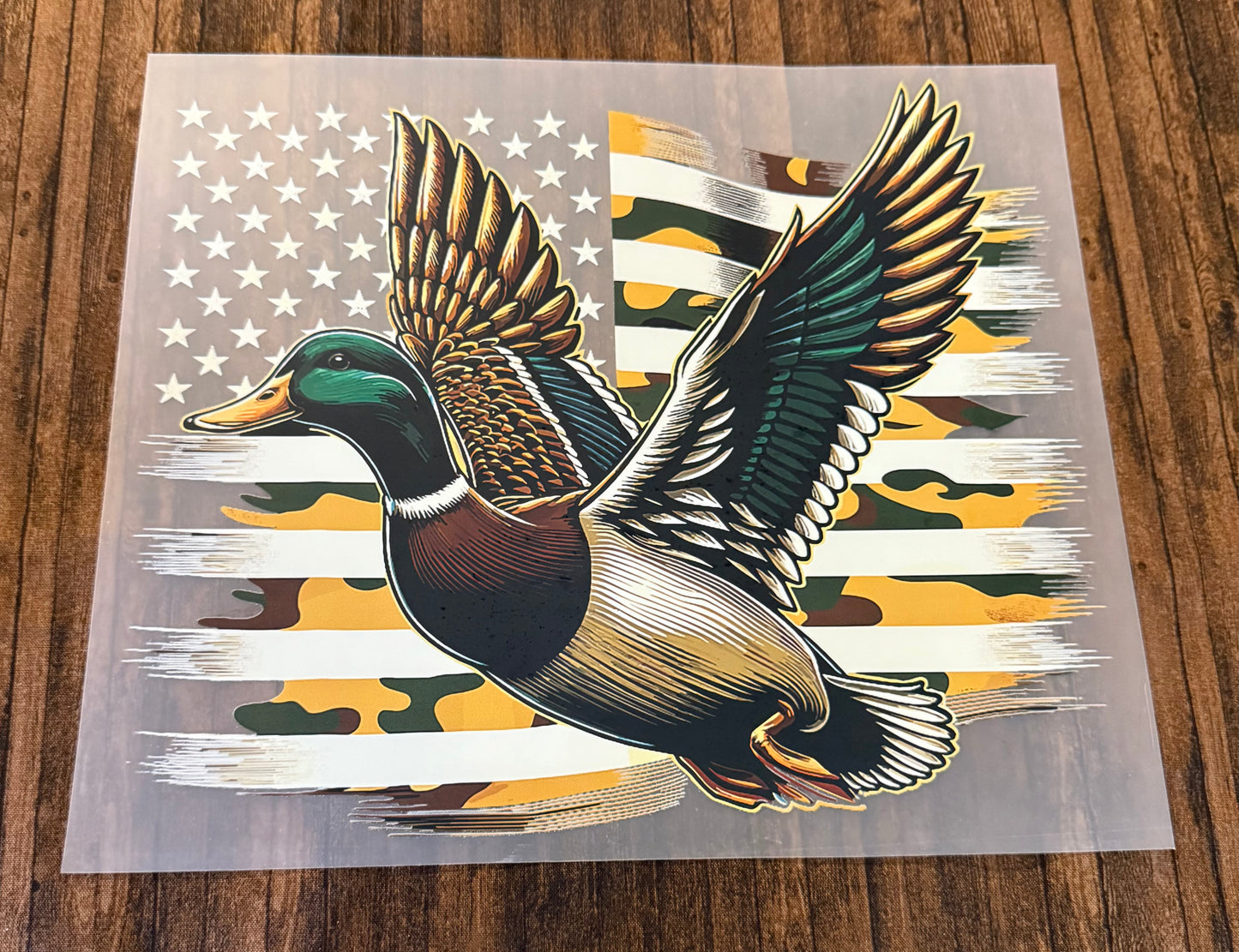 Mallard With Flag