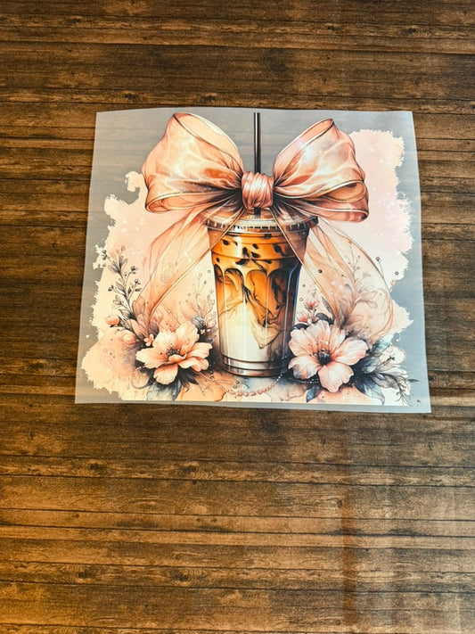 Pink Bow Iced Coffee