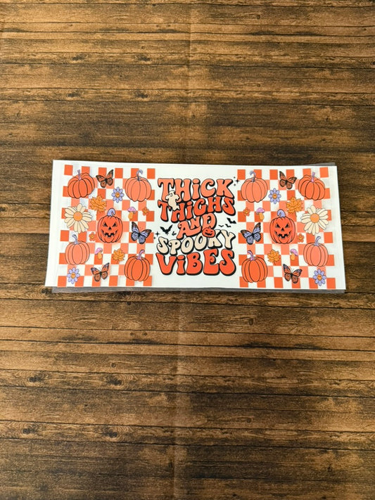 Thick Thighs & Spooky Vibes Checkered