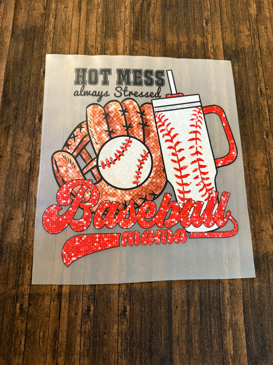 Hot Mess Baseball Mama