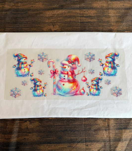 Iridescent Snowmen & Snowflakes