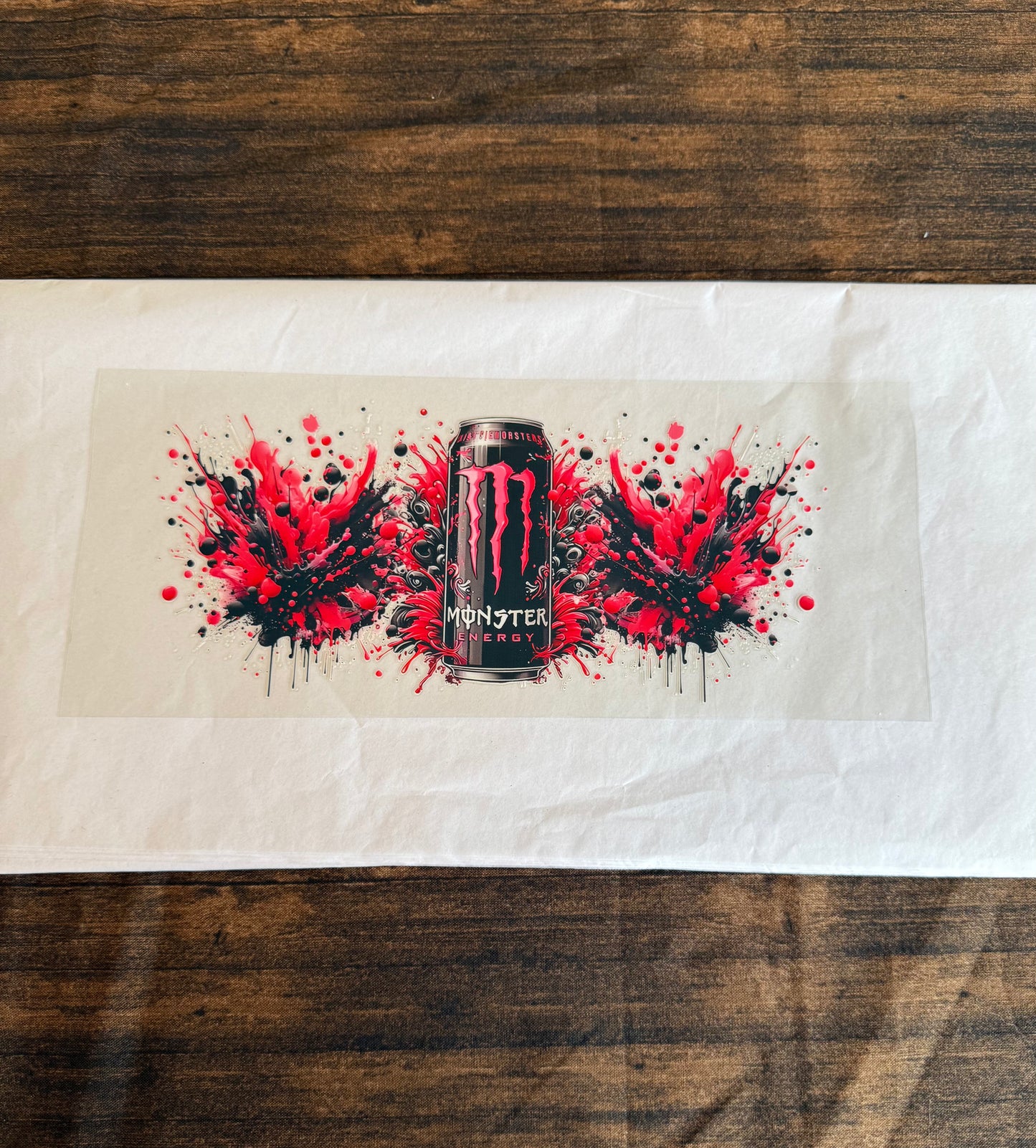 Pink Monster Paint Splatter