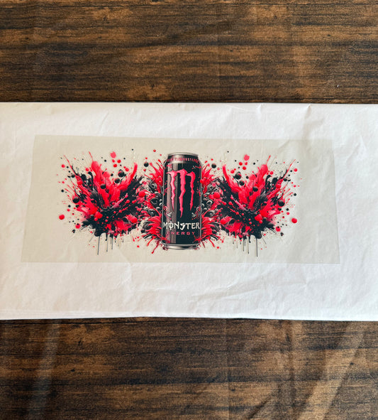Pink Monster Paint Splatter