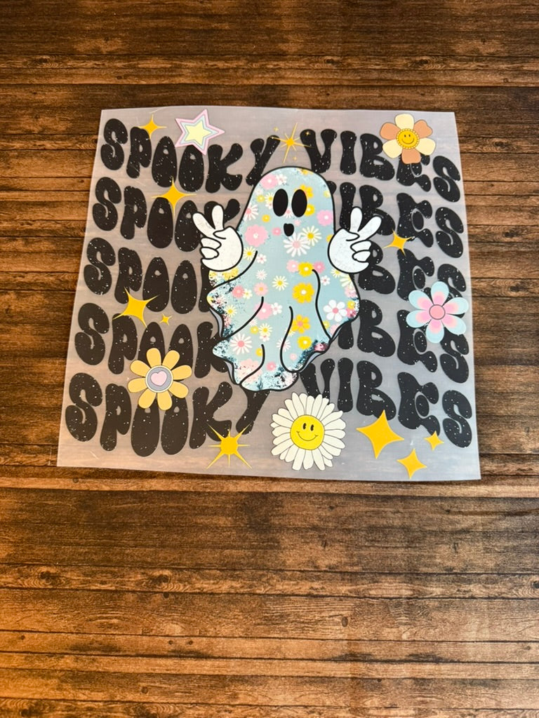 Spooky Vibes Floral Ghost