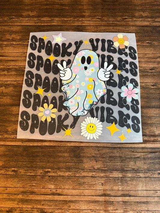 Spooky Vibes Floral Ghost
