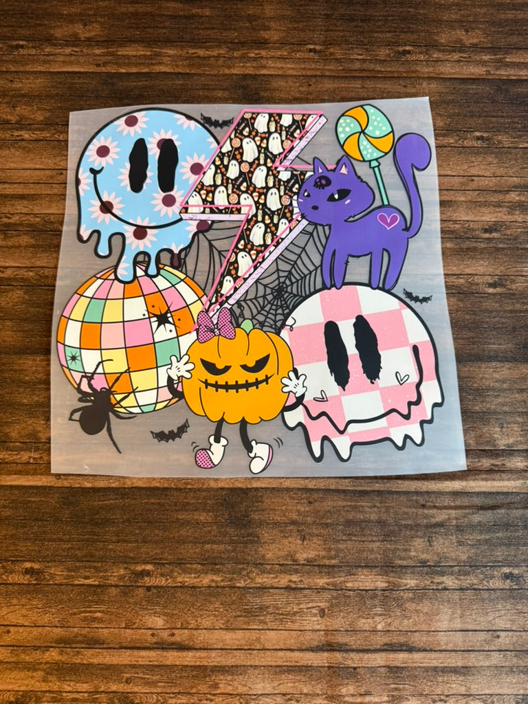 Purple Cat Halloween Collage