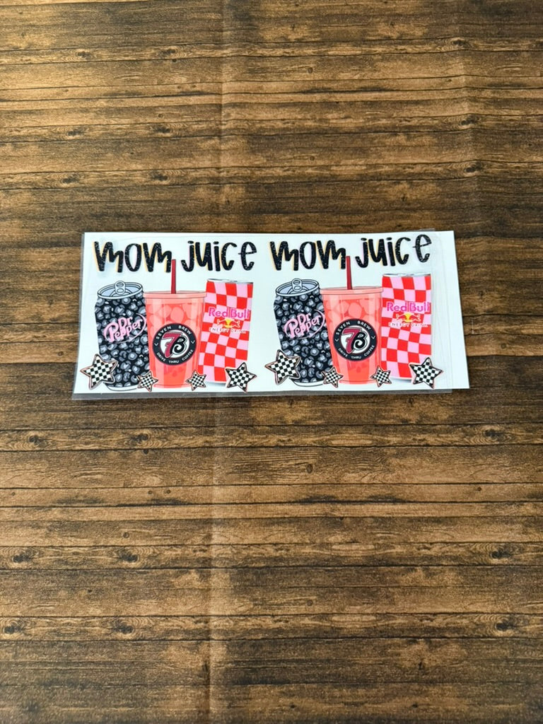 Mom Juice Dr. Pep, 7Brew, Red Bull