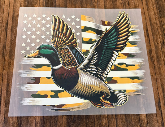 Mallard With Flag
