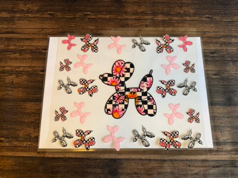 Checkered Balloon Dog
