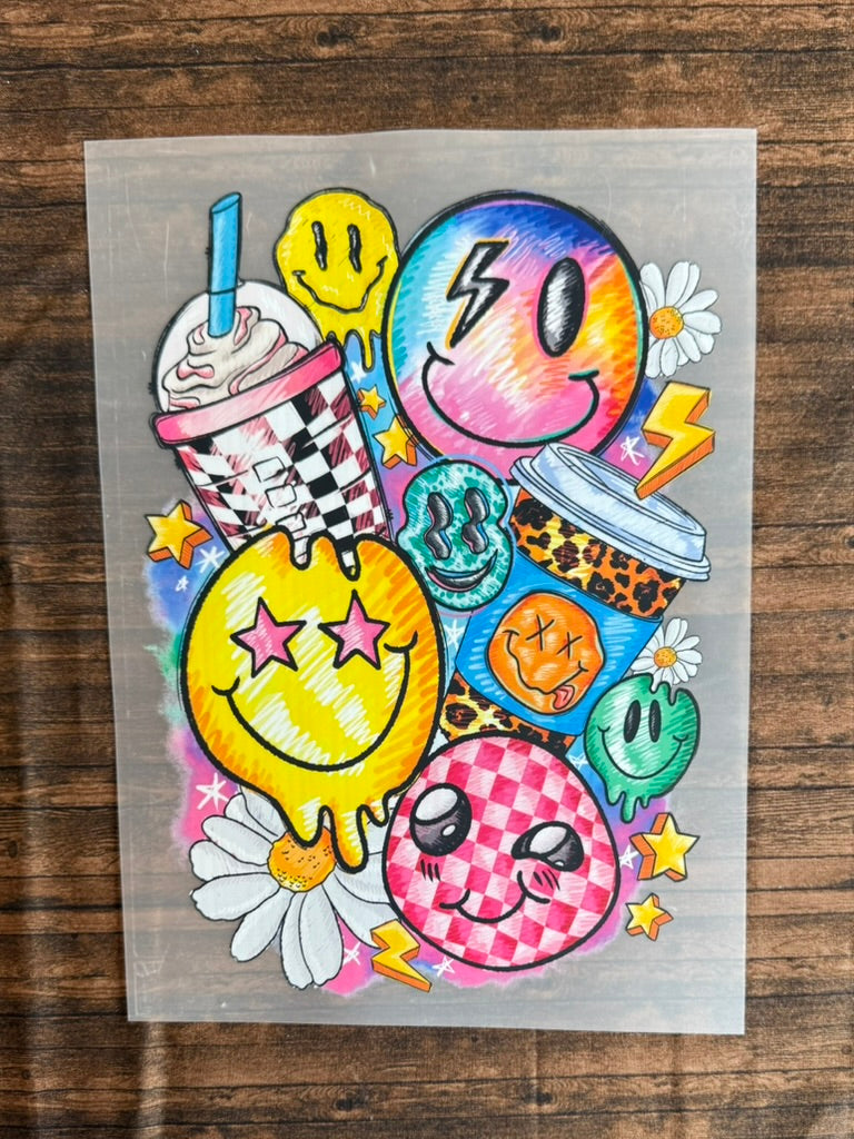 Tie Dye Smiley With Coffee
